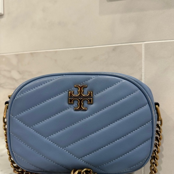 Tory Burch Blue Quilted Crossbody Bag